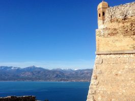 Un des remparts de la citadelle de Palamidi à Nauplie